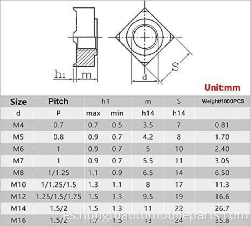 Weld Nut 10